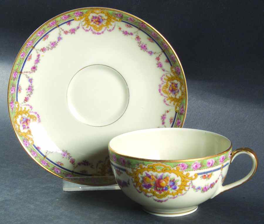 H3624 Flat Cup & Saucer Set by Haviland-1