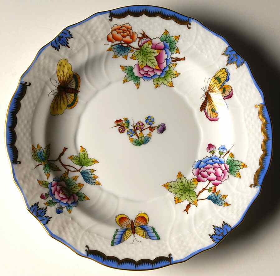 Queen Victoria (Blue Border) Salad Plate by Herend-1