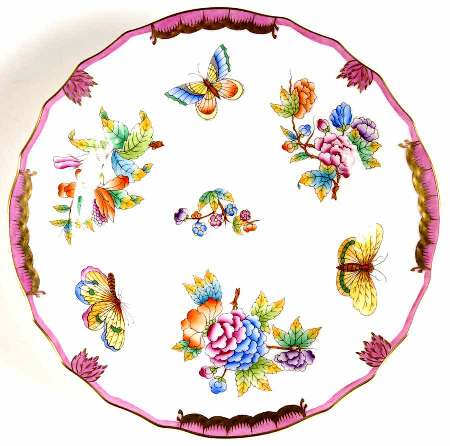 Queen Victoria (Pink) Salad Plate by Herend-1