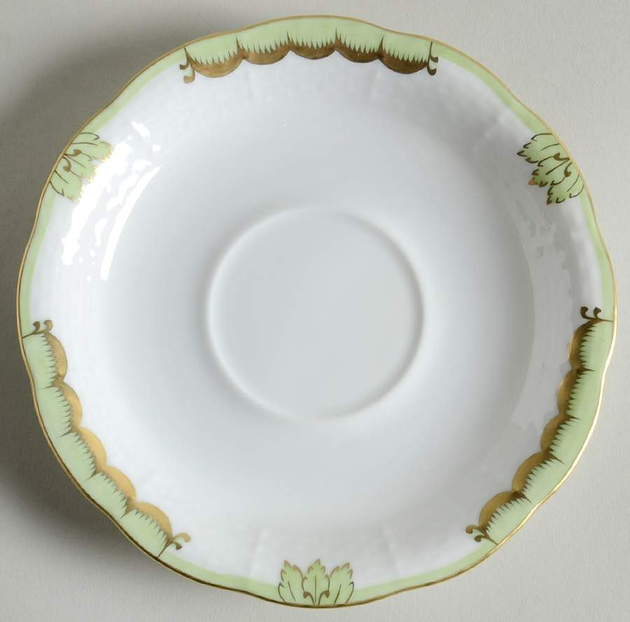 Princess Victoria Green Saucer by Herend-1