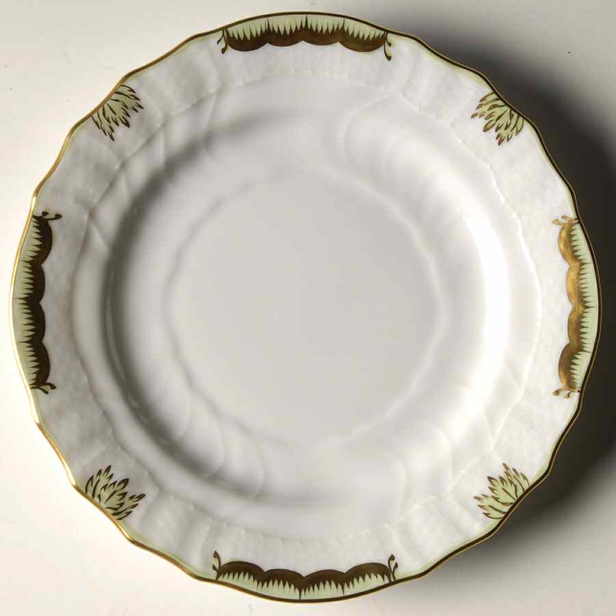 Princess Victoria Green Bread & Butter Plate by Herend-1