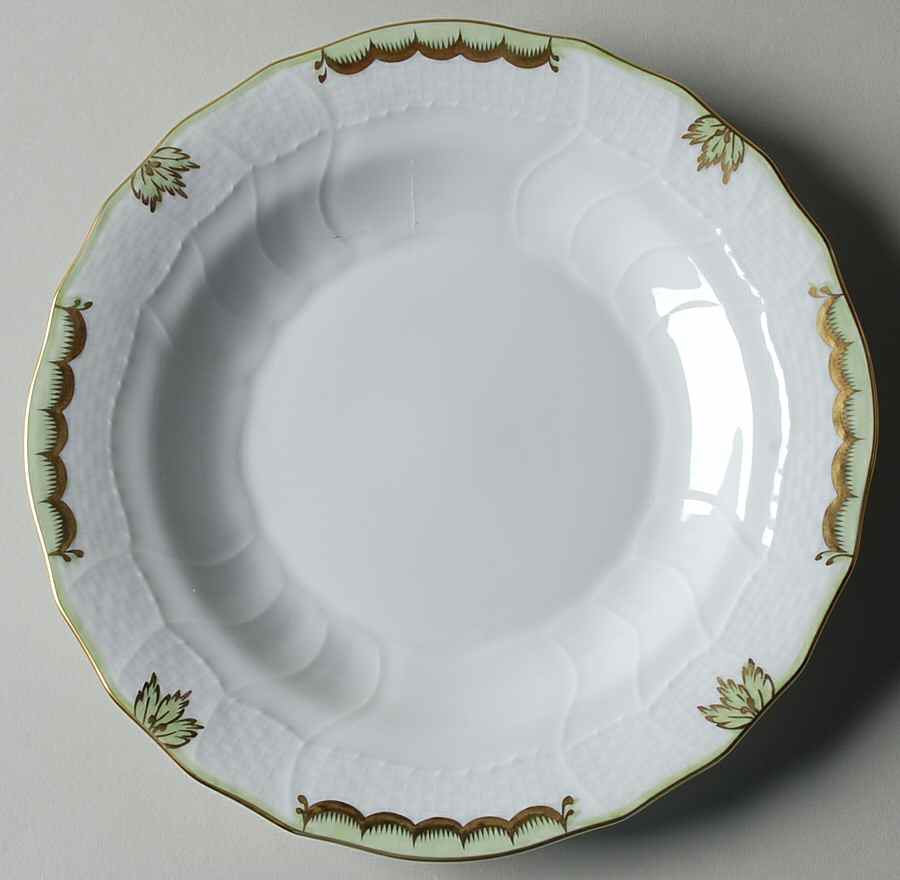 Princess Victoria Green Dessert/Pie Plate by Herend-1