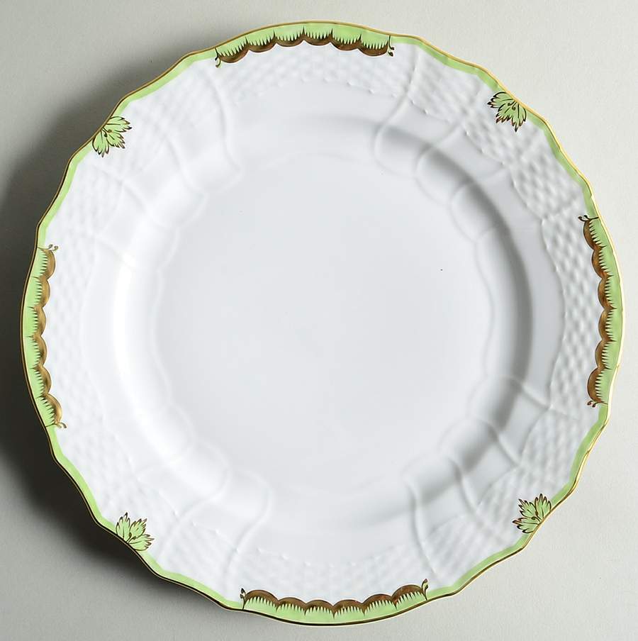 Princess Victoria Green Service Plate (Charger) by Herend-1
