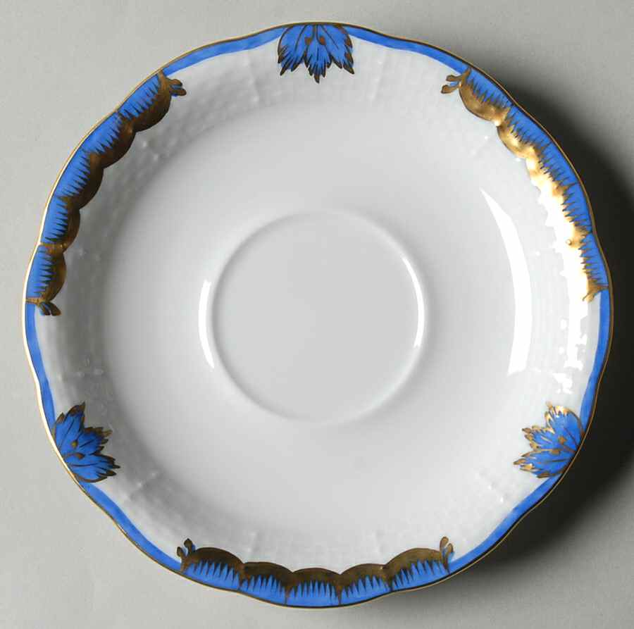 Princess Victoria Blue Saucer by Herend-1