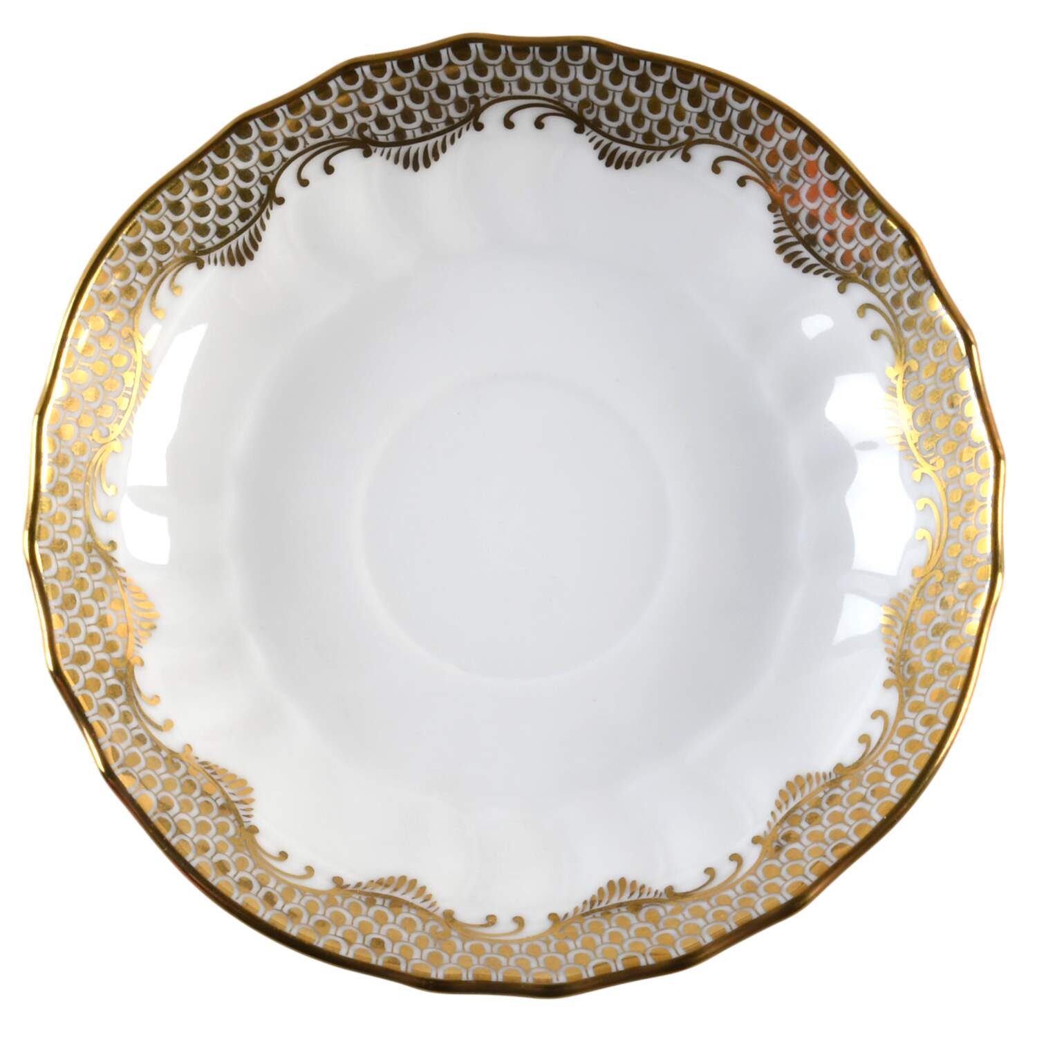 Fish Scale Saucer for Footed Cup by Herend-1