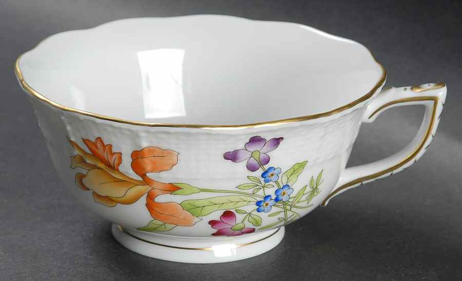 Antique Iris Footed Cup by Herend-1