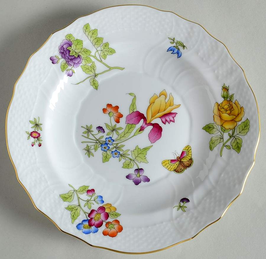 Antique Iris Salad Plate by Herend-1