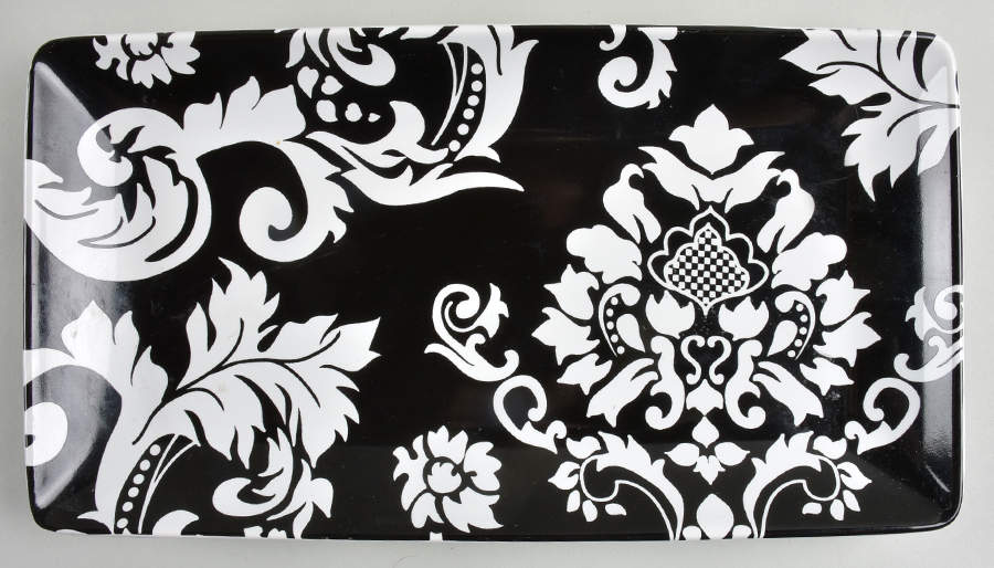 Damask 12" Rectangular Serving Platter by Home-1