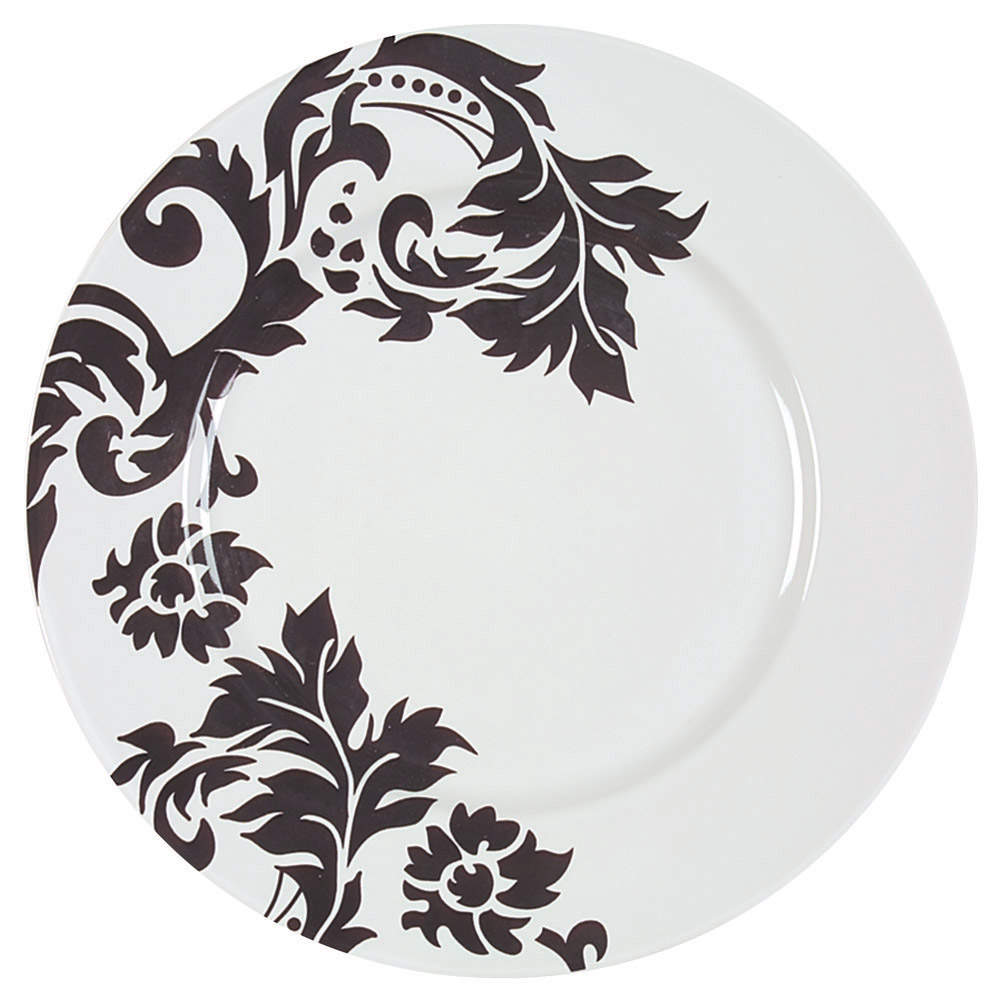 Damask Dinner Plate by Home-1