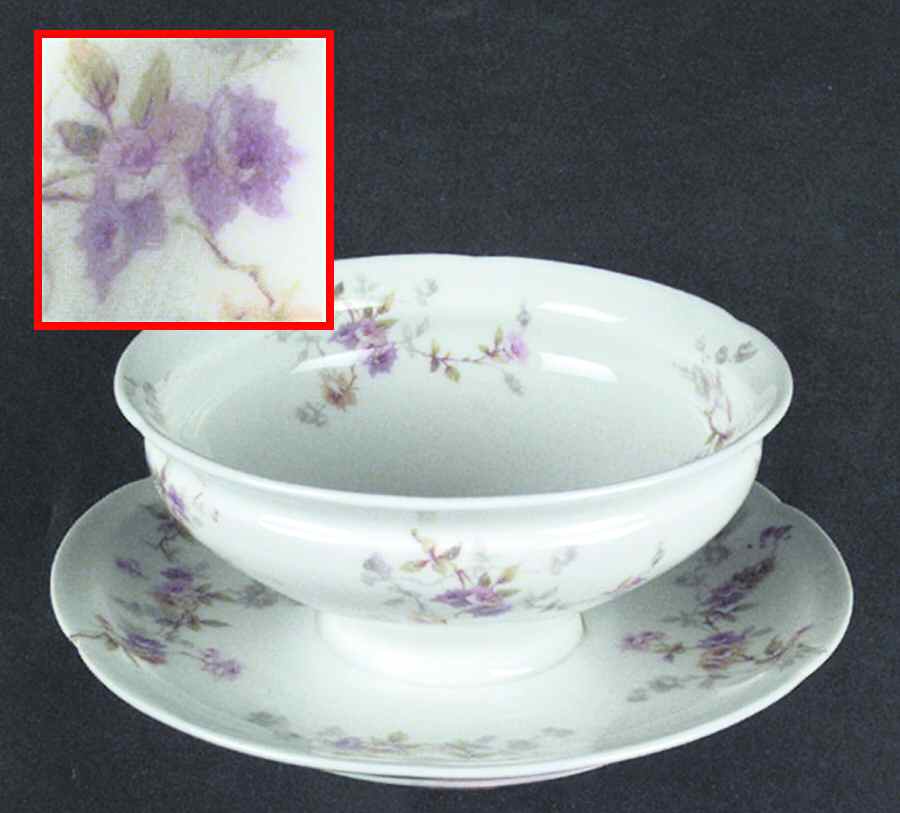 Schleiger 339-14 Gravy Boat with Attached Underplate by Haviland-1