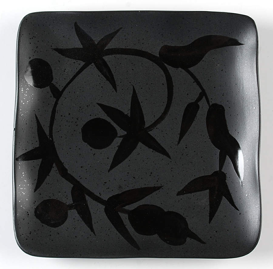Noir Garden Salad Plate by Home-1