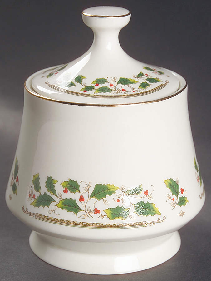 Home for the Holidays Sugar Bowl & Lid by Holly Holiday-1