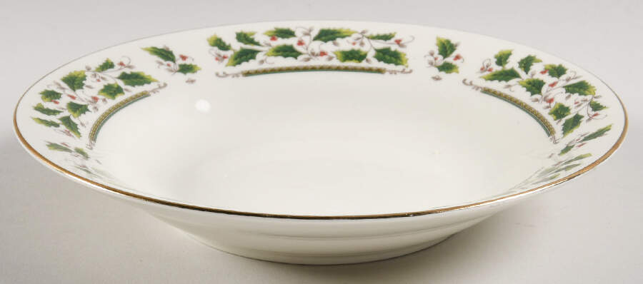 Home for the Holidays Rim Soup Bowl by Holly Holiday-1