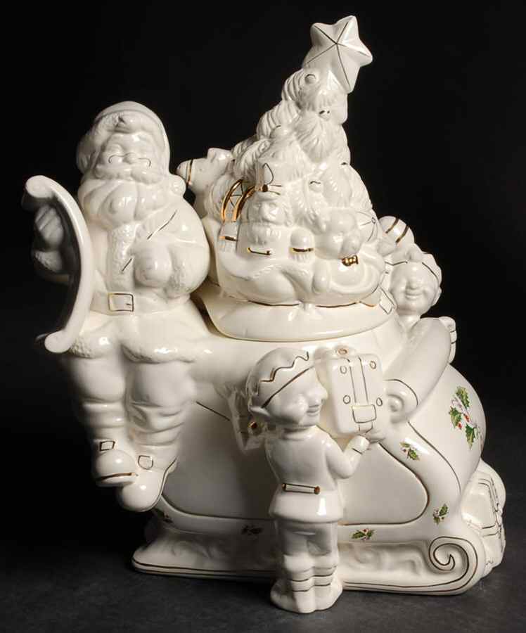 Home for the Holidays Figural Cookie Jar & Lid by Holly Holiday-1