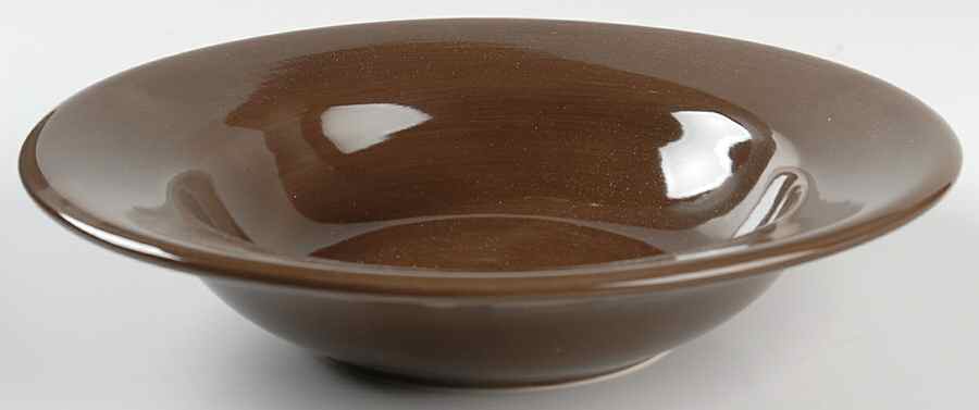American Simplicity Chocolate Large Rim Soup Bowl by Home-1