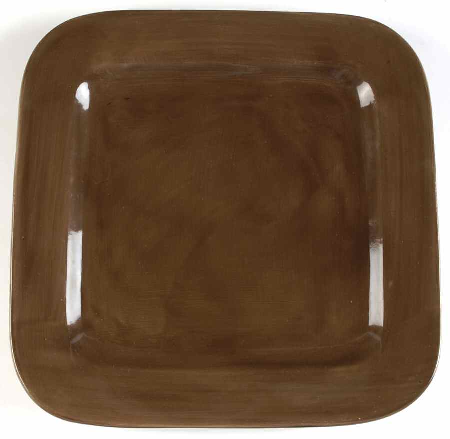 American Simplicity Chocolate Square Dinner Plate by Home-1