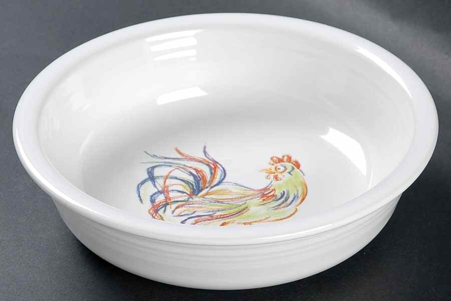 Fiesta Rooster Coupe Soup Bowl by Homer Laughlin -1