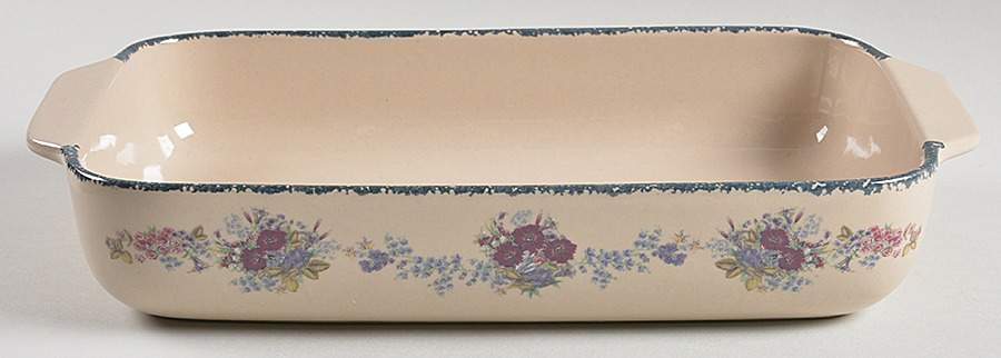 Floral 12" Rectangular Baker by Home & Garden Party-1