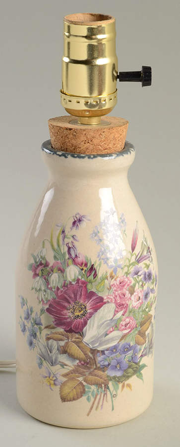 Floral Electric Lamp No Shade by Home & Garden Party-1