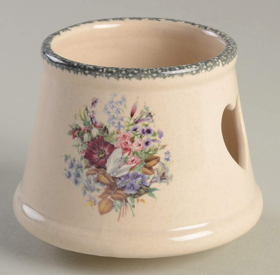 Floral Ceramic Shade for Small Glass Candle Jar by Home & Garden Party-1