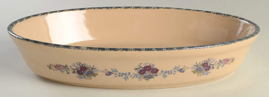 Floral 13" Oval Baker by Home & Garden Party-1