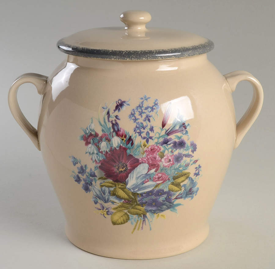 Floral Medium Canister & Lid by Home & Garden Party-1