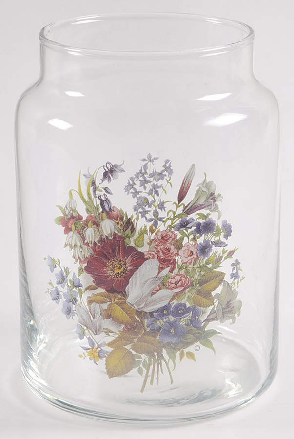 Floral 6" Glassware Storage Jar No Lid by Home & Garden Party-1