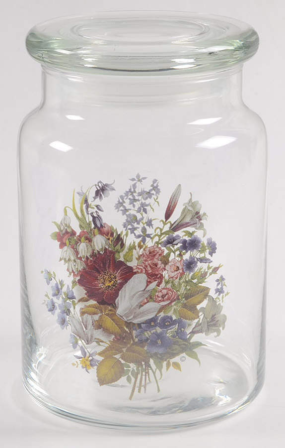Floral 6" Glassware Storage Jar & Lid by Home & Garden Party-1