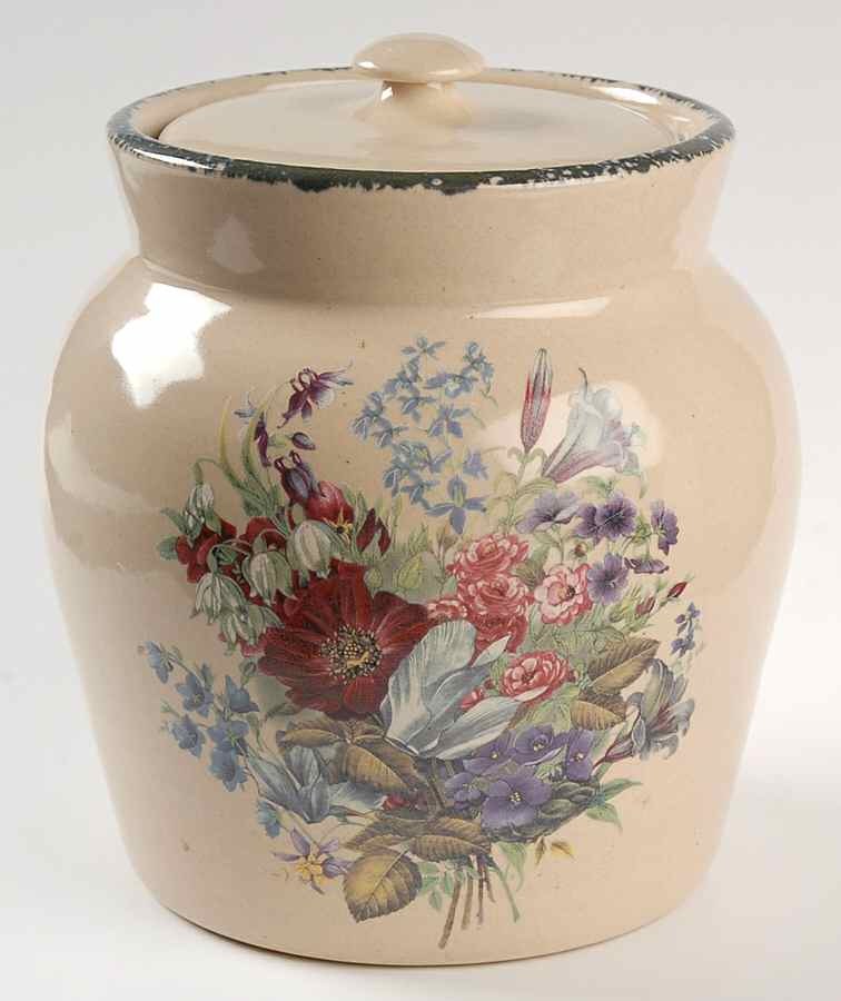 Floral Medium Canister & Lid by Home & Garden Party-1