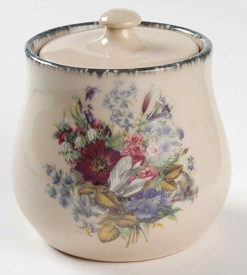 Floral Sugar Bowl & Lid by Home & Garden Party-1