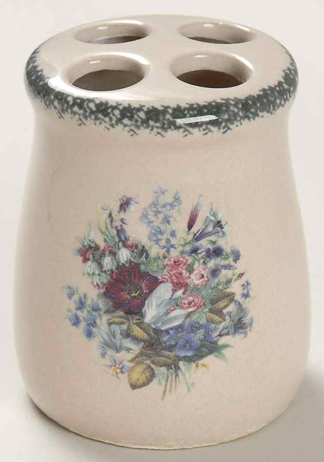 Floral Toothbrush Holder by Home & Garden Party-1