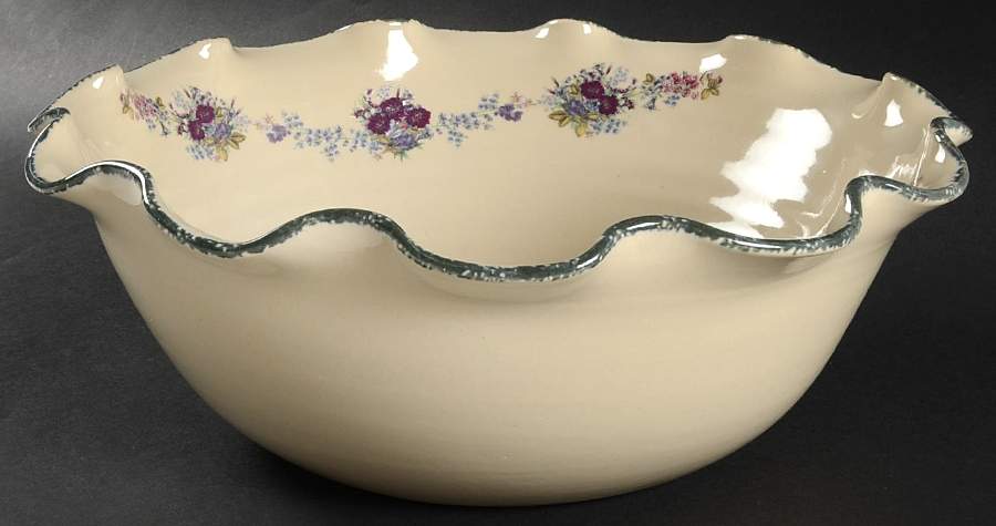 Floral Scalloped Serving Bowl by Home & Garden Party-1