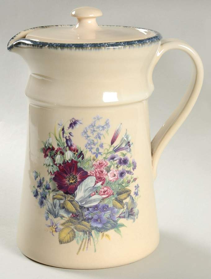 Floral Pitcher & Lid by Home & Garden Party-1