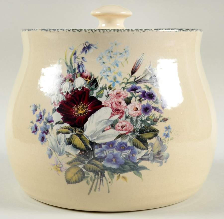 Floral Cookie Jar & Lid by Home & Garden Party-1