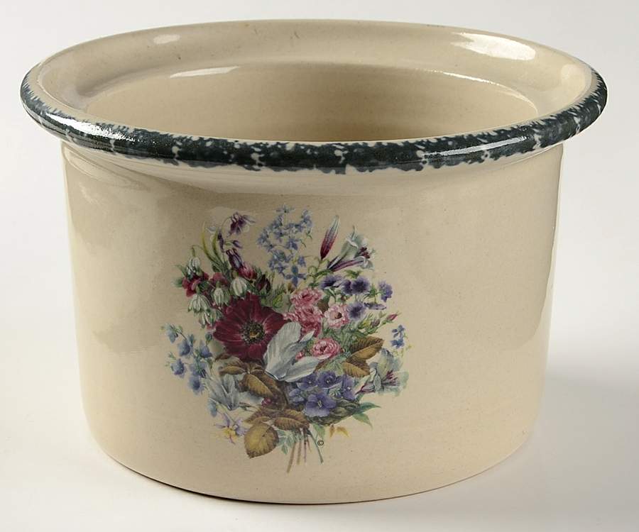 Floral Butter Crock No Lid by Home & Garden Party-1