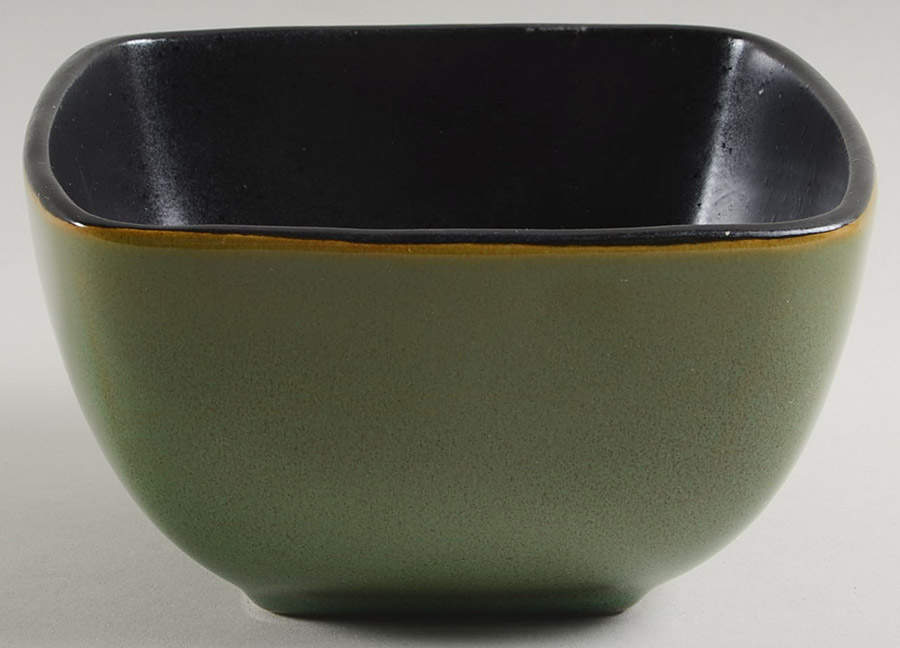 Rave Green Square Soup/Cereal Bowl by Home Trends-1