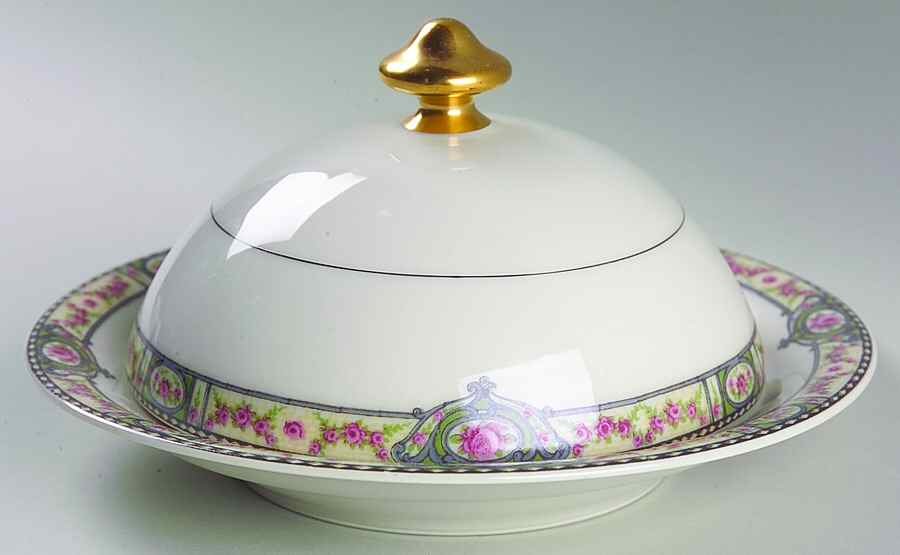 Schleiger 344-2 Round Covered Butter by Haviland-1