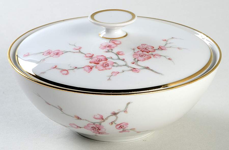 Almond Blossom Sugar Bowl & Lid by Hutschenreuther-1