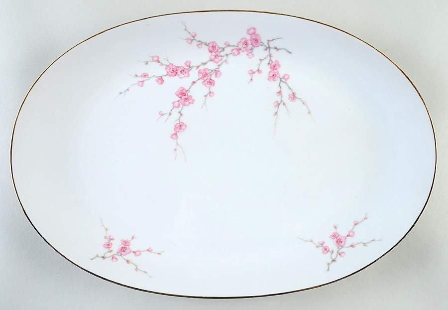 Almond Blossom 15" Oval Serving Platter by Hutschenreuther-1
