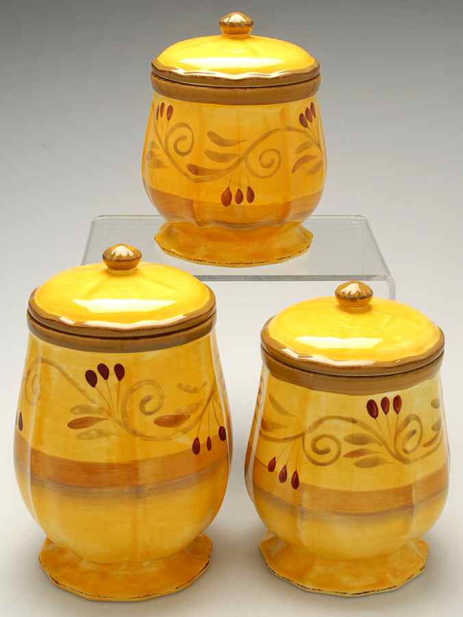 Italian Villa (3 Piece) Canister Set (Box Set) by Home Trends-1