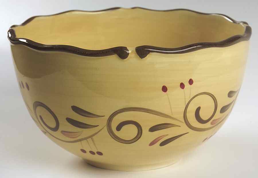 Italian Villa 8" Round Vegetable Bowl by Home Trends-1