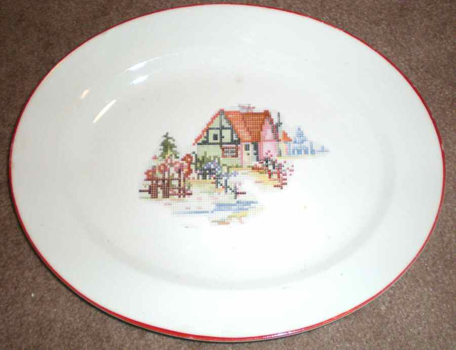 HLC2572 14" Oval Serving Platter by Homer Laughlin -1
