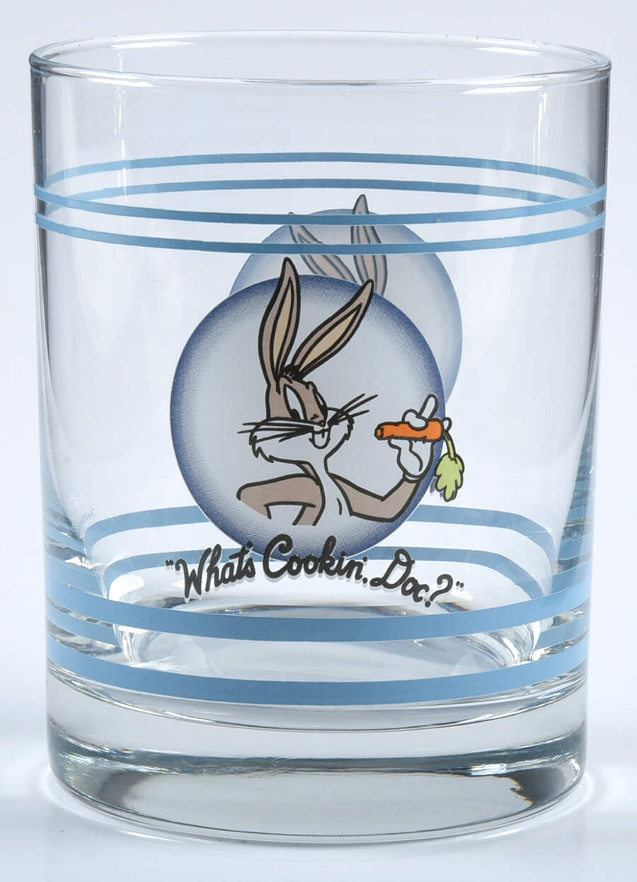 Fiesta Looney Tunes Blue 12 Oz Glassware Old Fashioned by Homer Laughlin -1