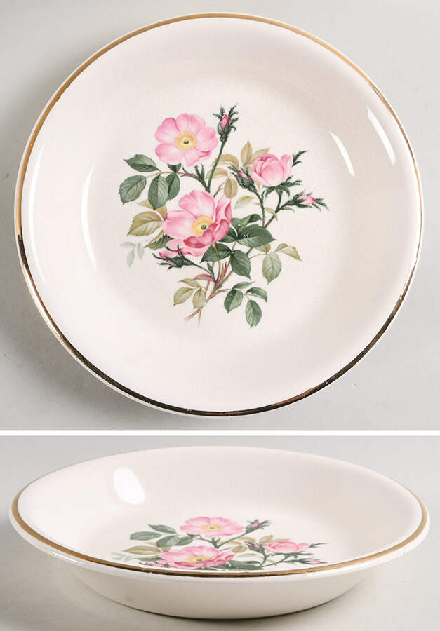 Wild Rose (Aladdin) 9" Pie Baking Plate by Harker-1