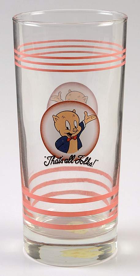 Fiesta Looney Tunes Rose 14 Oz Glassware Tumbler by Homer Laughlin -1