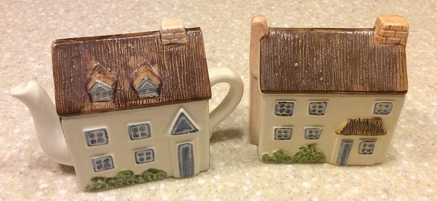 Village Figural Sugar Bowl & Lid by Haldon-1