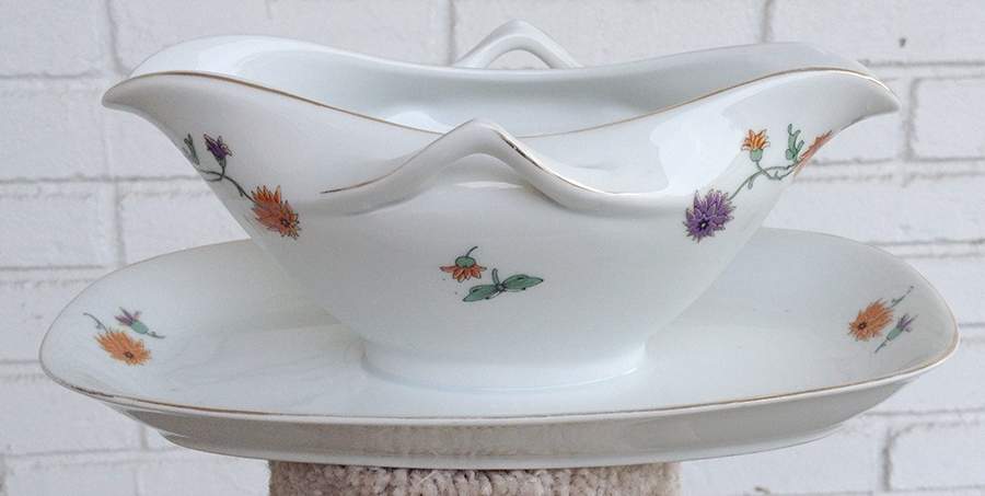 5582 Gravy Boat with Attached Underplate by Hertel Jacob-1