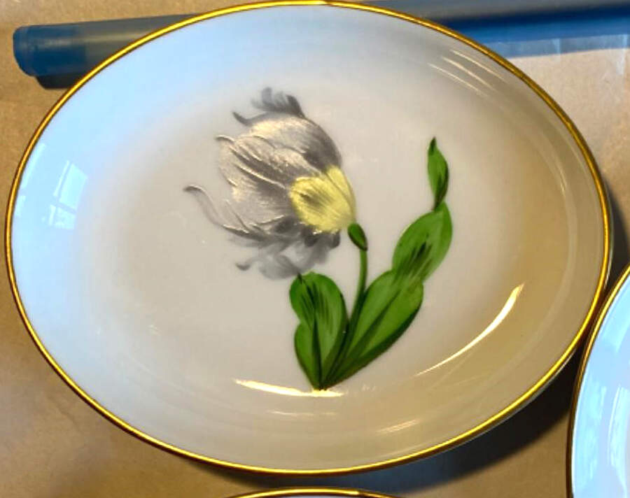 Kitty 3" Oval Ashtray by Herend-1