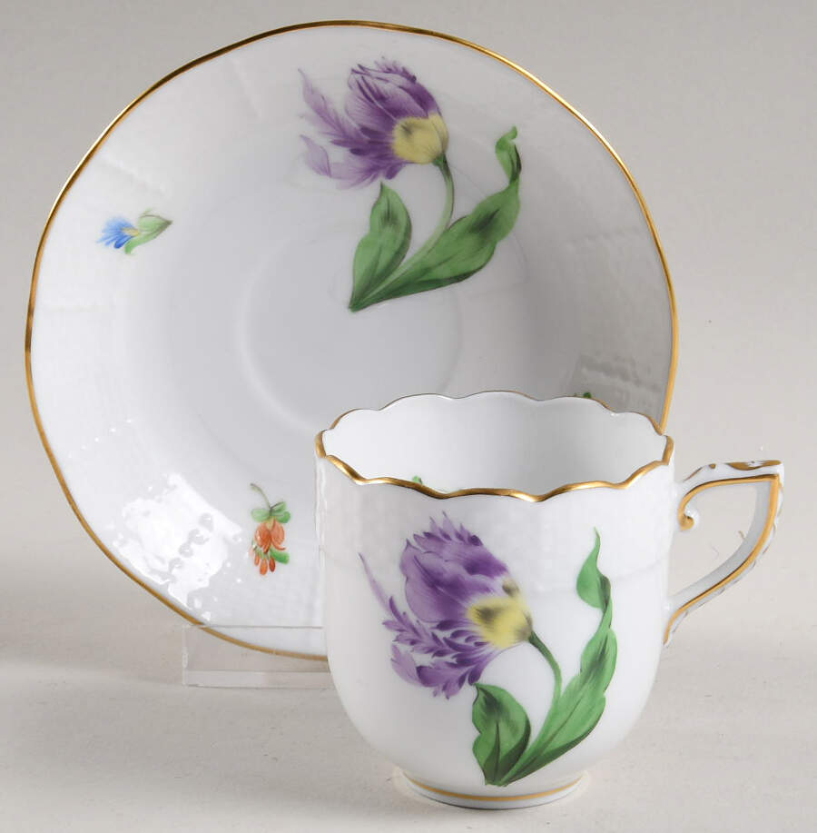 Kitty Flat Demitasse Cup & Saucer Set by Herend-1