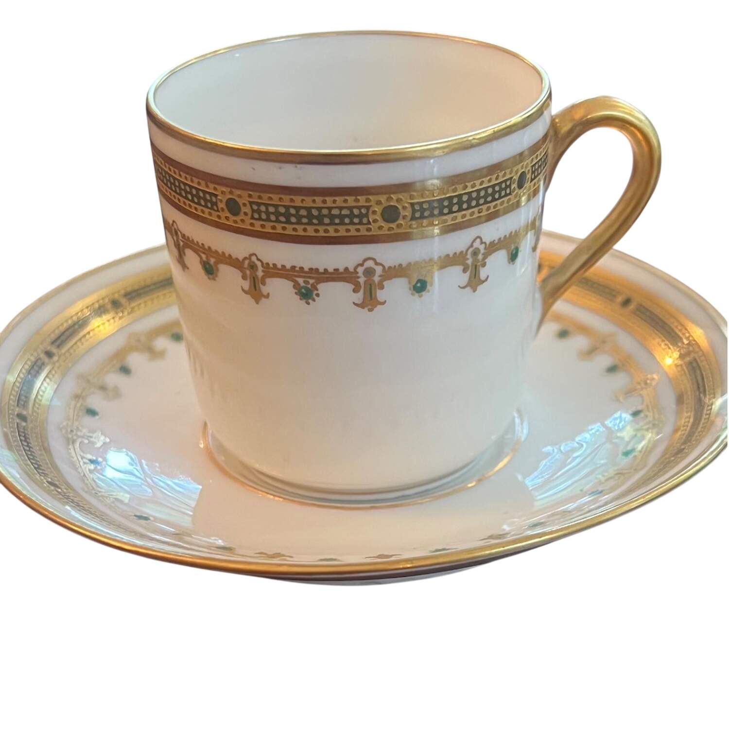 H3672 Flat Demitasse Cup & Saucer Set by Haviland-1